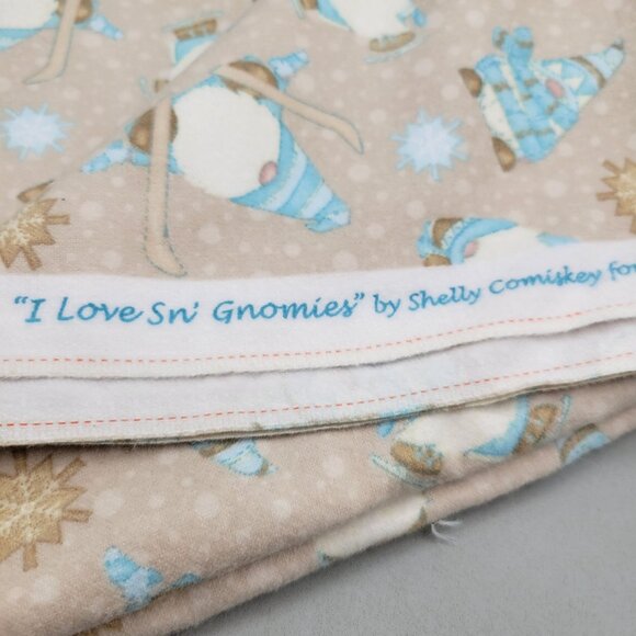 I Love Sn Gnomies Flannel Fabric Shelly Comiskey Henry Glass and Co 1.25 Yards - Picture 3 of 5